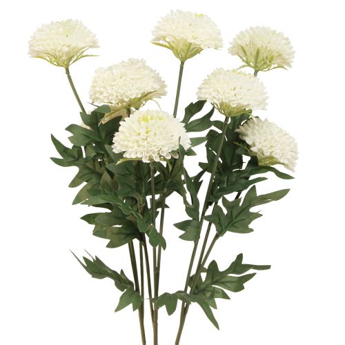 Article Dahlia fleurs décoratives fleurs artificielles fleur blanche L64cm 3 pcs