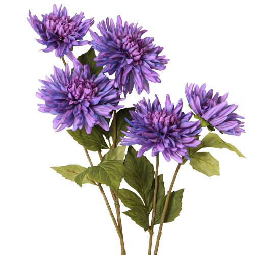 Floristik24 Dahlias artificiels en lavande avec 5 fleurs 105cm
