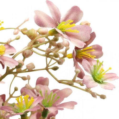 Article Branche décorative avec fleurs Branche Daphné rose artificielle 110cm 3pcs