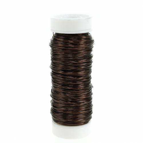 Floristik24 Fil émaillé déco Ø0.30mm 30g/50m marron