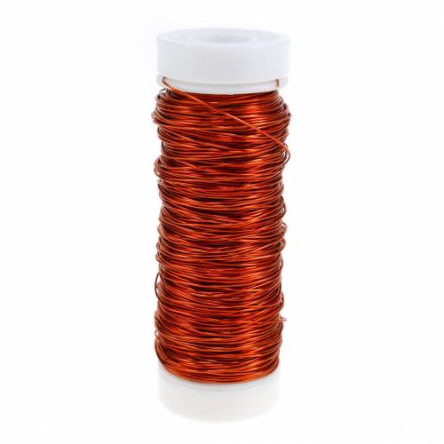 Floristik24 Fil émaillé Déco Orange Ø0.30mm 30g/50m