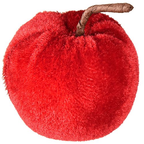 Pommes décoratives en tissu décoration d&#39;automne velours rouge Ø5cm H6cm 12 pcs