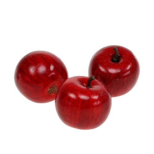 Floristik24 Déco pomme rouge brillant 4.5cm 12pcs