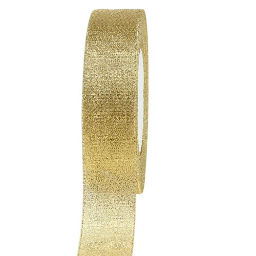 Floristik24 Ruban décoratif doré 25mm 22,5m