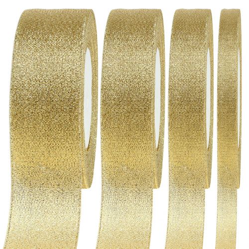 Ruban décoratif doré différentes largeurs 22,5m