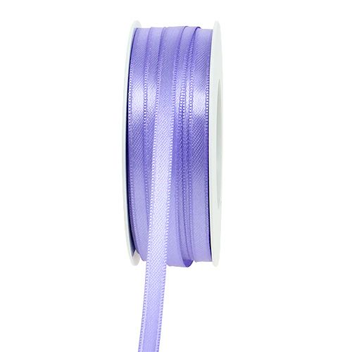 Ruban décoratif en satin violet clair, ruban cadeau, 6 mm, 50 m