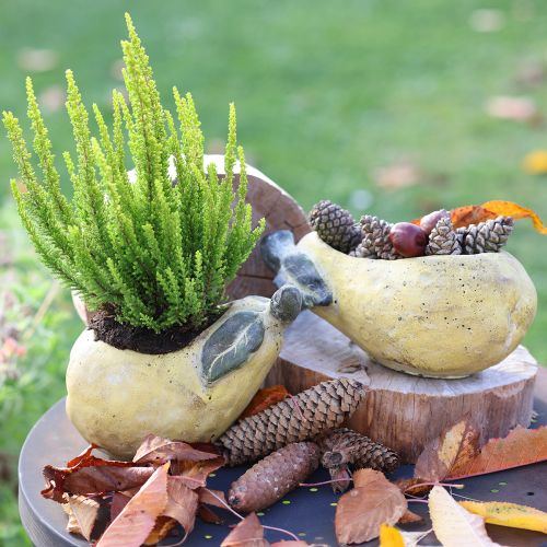 Article Jardinière décorative en béton poire décoration automne 19×12,5×15,5cm