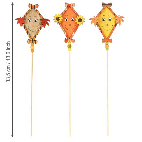 Article Bouchon en bois dragon décoratif automne décoration d&#39;automne bois 33,5 cm 6 pcs