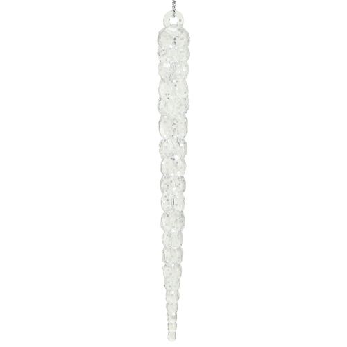 Glaçons décoratifs à suspendre hiver paillettes claires 14cm 4pcs