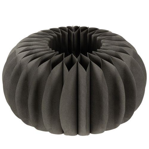 Kürbis en papier alvéolé rond Ø34cm noir set de 2