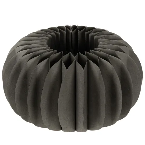 Citrouille en papier alvéolé noir 34 cm diamètre lot de 2