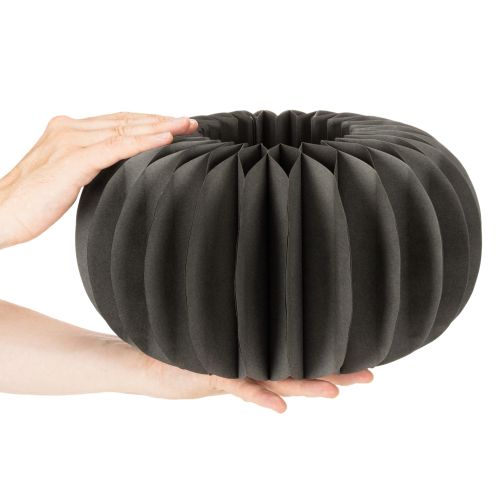 Kürbis en papier alvéolé rond Ø34cm noir set de 2 | Floristik24.fr