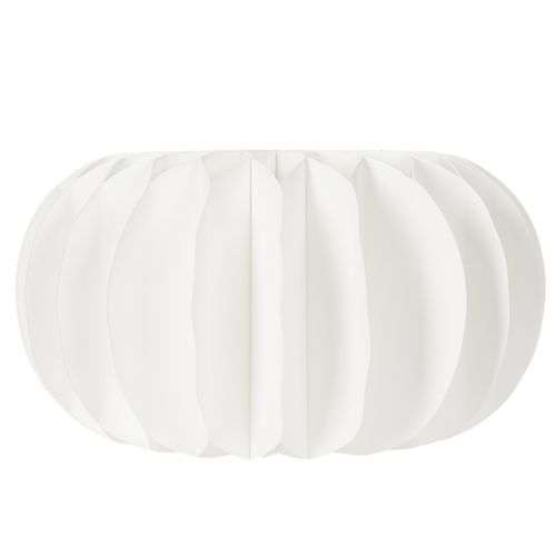 Boule décorative papier en forme de citrouille 34 cm blanche 2 pièces | Floristik24.fr