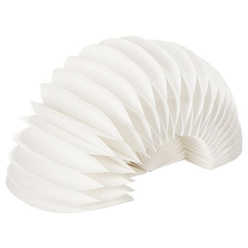 Boule décorative papier en forme de citrouille 34 cm blanche 2 pièces | Floristik24.fr