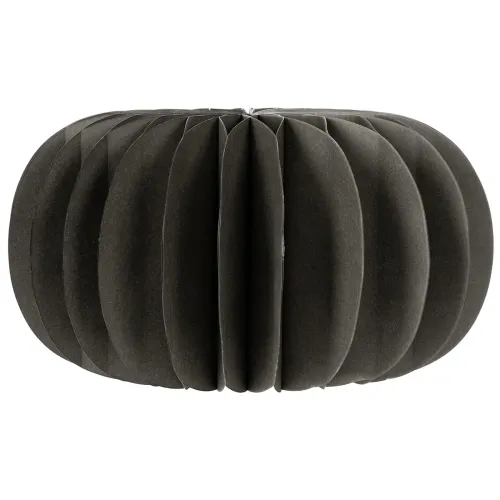 Citrouille en papier alvéolé gris foncé 24 cm - Lot de 4 | Floristik24.fr