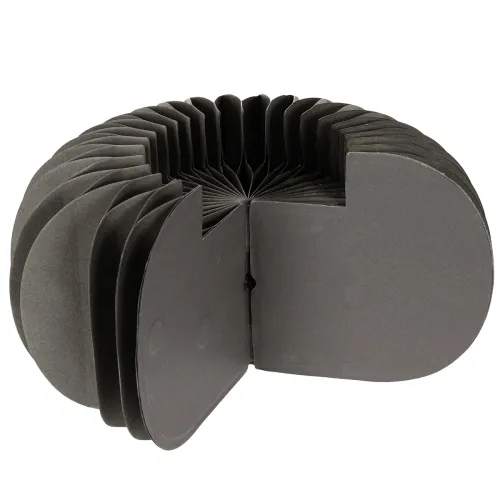 Citrouille en papier alvéolé gris foncé 24 cm - Lot de 4 | Floristik24.fr