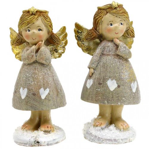 Floristik24 Déco ange ange de Noël ange figure ange paire H10cm 2pcs