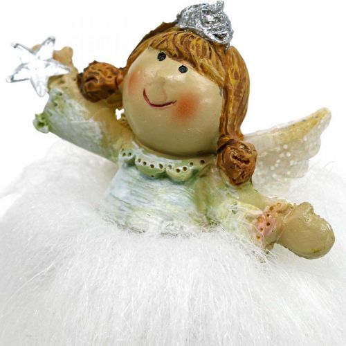 Floristik24 Déco ange ange de Noël figure d&#39;ange avec étoile H12cm 2pcs