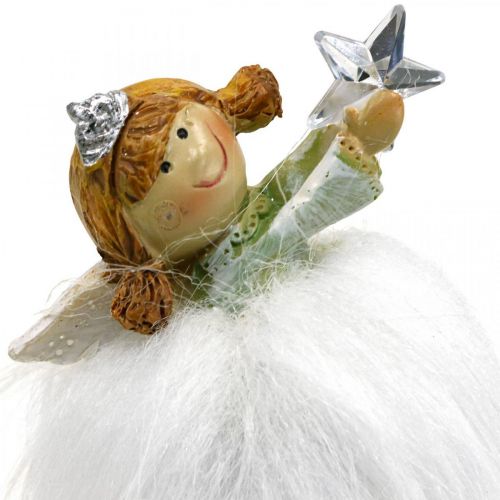Floristik24 Déco ange ange de Noël figure d&#39;ange avec étoile H12cm 2pcs