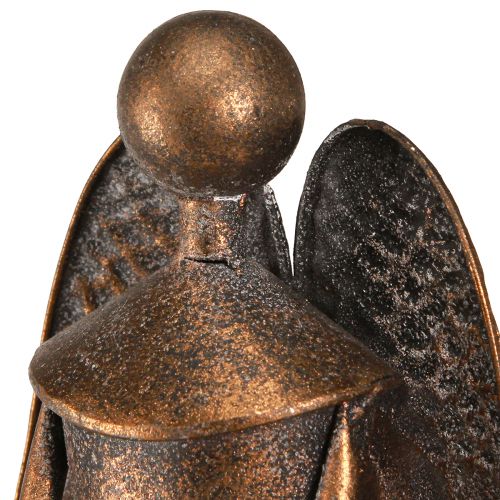 Floristik24 Ange décoratif avec étoile métal Noël bronze H52cm
