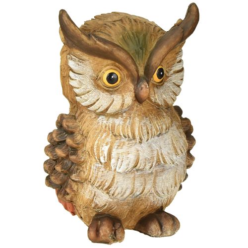 Article Figurine déco hibou peinte à la main en polyrésine décorative d&#39;automne H14cm