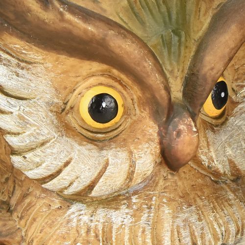 Article Figurine déco hibou peinte à la main en polyrésine décorative d&#39;automne H14cm