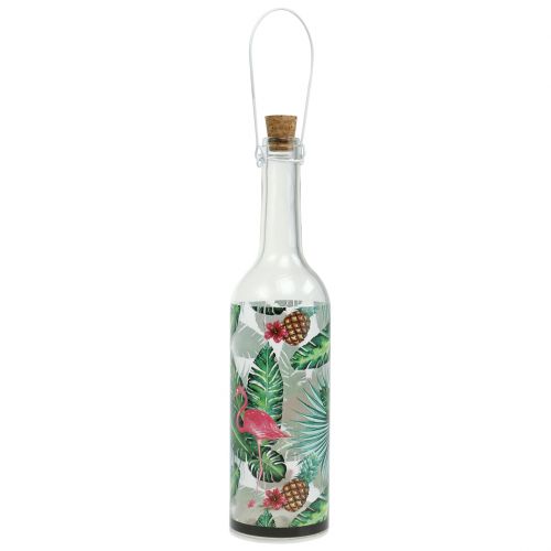 Article Bouteille déco LED flamant rose 37,5cm blanc chaud 2pcs