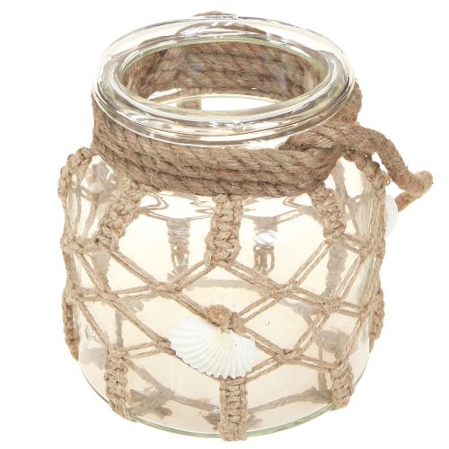Article Coquillages décoratifs en verre macramé décoration de table décoration à suspendre Ø14cm