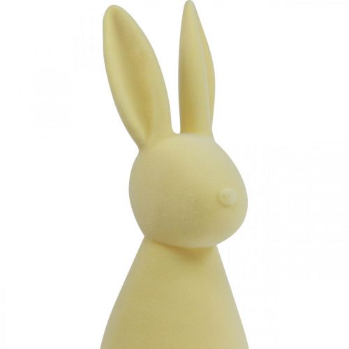 Article Lapin de Pâques décoratif – 2e choix – Floqué jaune H 47 cm