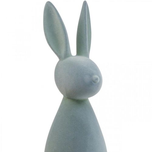 Article Déco Lapin Déco Lapin de Pâques Floqué Gris-Vert H69cm