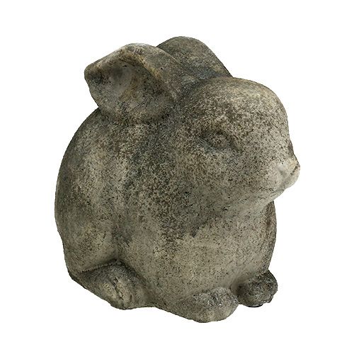 Floristik24 Lapin décoratif gris en argile 17 x 12 x 15 cm