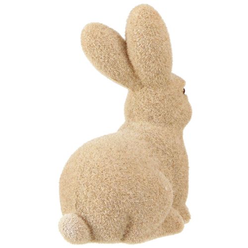 Article Lapins de Pâques décoratifs assis marron – 2e choix – Floqués H15 cm 4 pièces