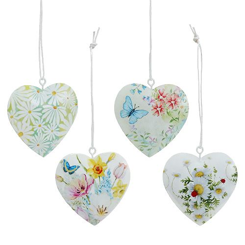 Floristik24 Cœurs décoratifs avec motifs 5,5 cm 8 p.