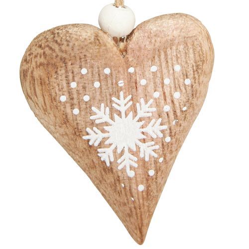 Article Coeurs décoratifs à suspendre pour décorations de sapin de Noël en bois 6 cm 8 pcs