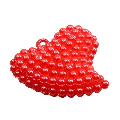 Article Coeurs décoratifs rouges 3,5cm 16 pcs