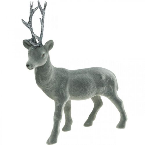 Cerf décoratif figurine déco renne déco anthracite H28cm