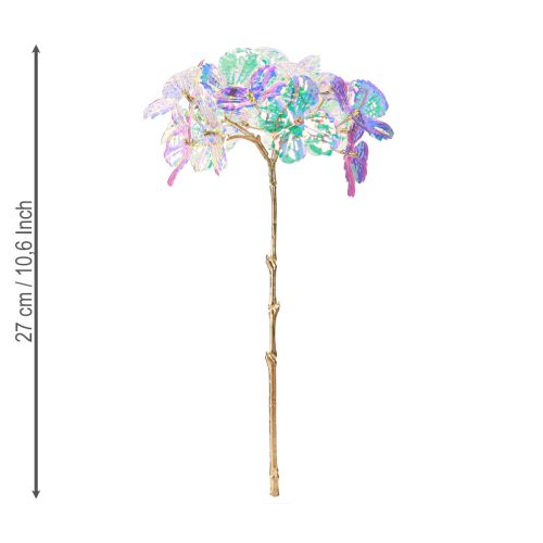 Article Hortensia décoratif irisé fleur artificielle Noël 27cm 4 pcs