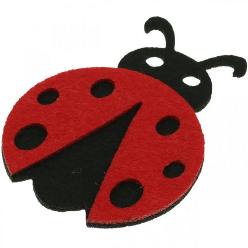 Floristik24 Clips décoratifs coccinelle, printemps, coléoptère porte-bonheur à décorer, décoration en feutre 16pcs