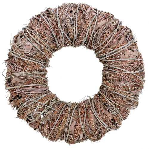 Floristik24 Couronne décorative nature Ø43cm blanc lavé