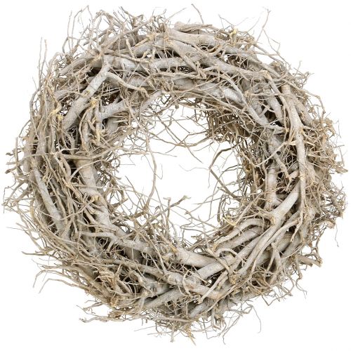 Couronne décorative naturel, gris Ø45cm 1 pce