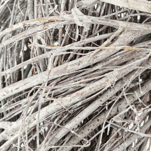 Floristik24 Couronne décorative grandes branches d&#39;orme blanc-gris lavé Ø50cm