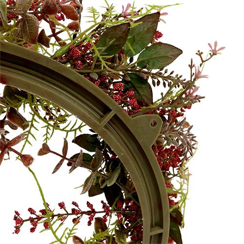Guirlande décorative aux baies Ø25cm rose