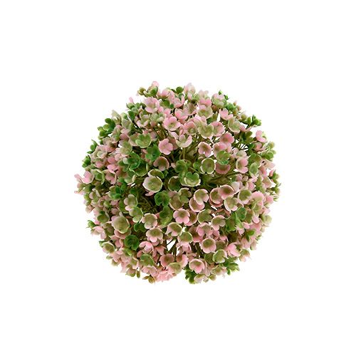 Floristik24 Mini boule décorative rose-vert artificielle Ø10cm 1pc