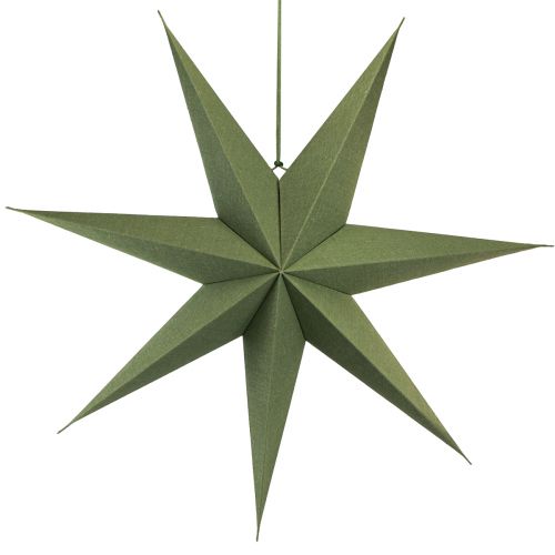 Floristik24 Lampe décorative étoile en papier à suspendre en jute vert 75x20cm