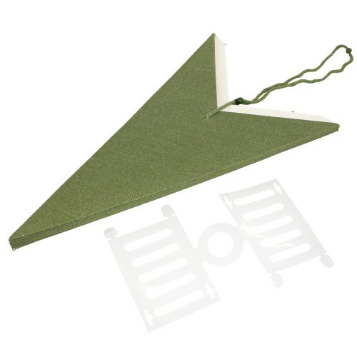 Article Lampe décorative étoile en papier à suspendre en jute vert 75x20cm