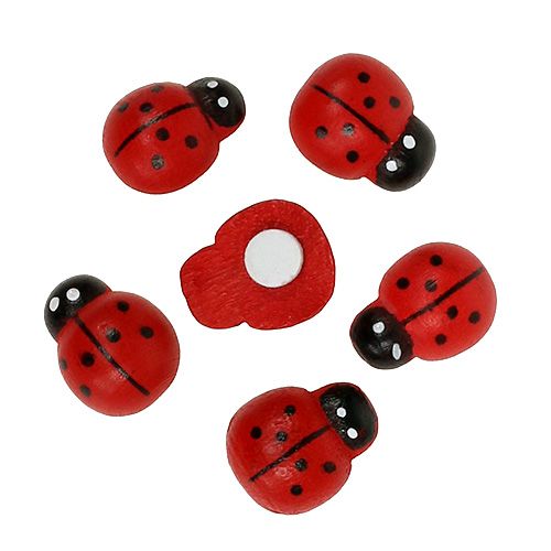 Coccinelles décoratives à coller 1,5cm rouge 360pcs