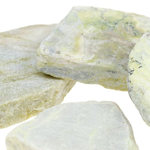Floristik24 Mosaïque décorative pierres gris-vert mat 3cm - 8cm 1kg