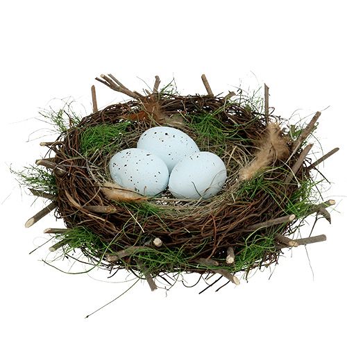 Nid déco avec oeufs Ø30cm 1pc