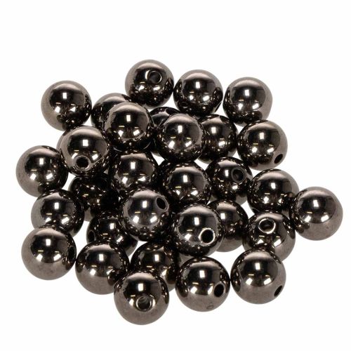Perles décoratives anthracite métallisé 14 mm - Lot de 35 acheter | Floristik24.fr
