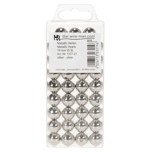 Perles décoratives argentées